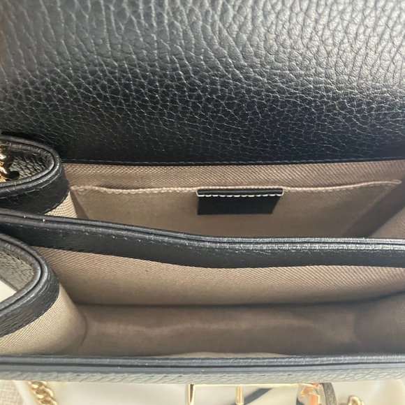 Brand New Gucci Chain Wallet Marmont Calfskin Blac - Picture 2 of 7